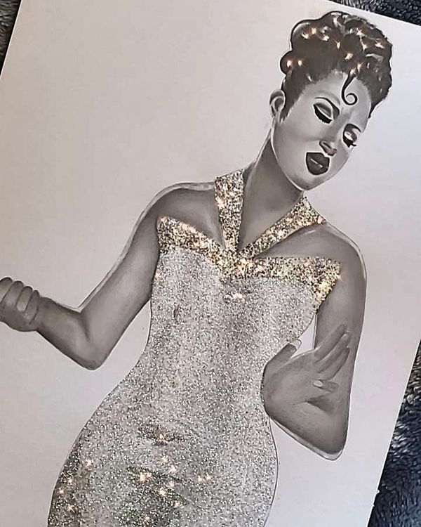 Selena Quintanilla original drawing with glitter for Sale in Las Vegas