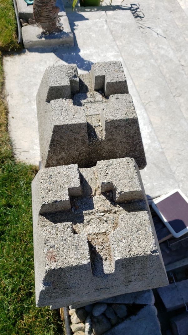 concrete deck blocks repairing landing
