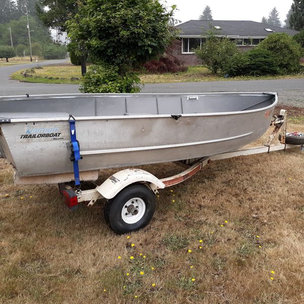 Sears 12ft Aluminum Boat and Calkins Trailer for Sale in Centralia, WA