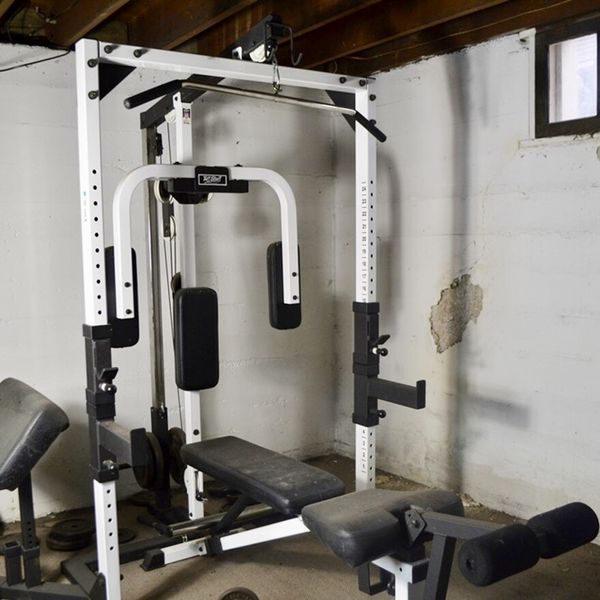 Tuff stuff squat rack weight bench with 300lbs and accessories for Sale in Saint Charles, MO