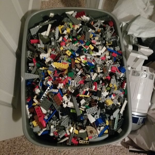 large container of legos