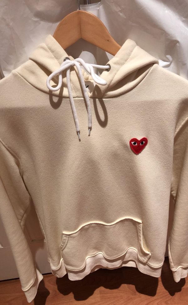 cream comme des garcon hoodie