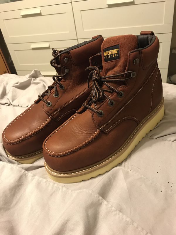 wolverine moc toe work boots