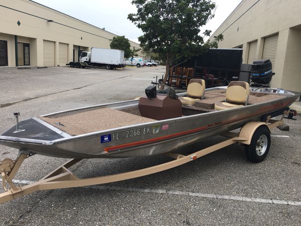 1983 17’ bass tracker tournament boat 80hp for Sale in Lake Worth, FL ...