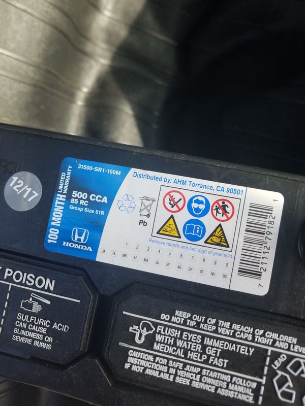 NEW Honda oem battery 51R for Sale in Los Angeles, CA - OfferUp