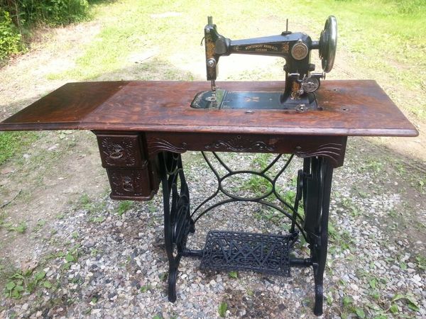 Antique Treadle Sewing Machine - Montgomery Ward & Co Chicago for Sale ...