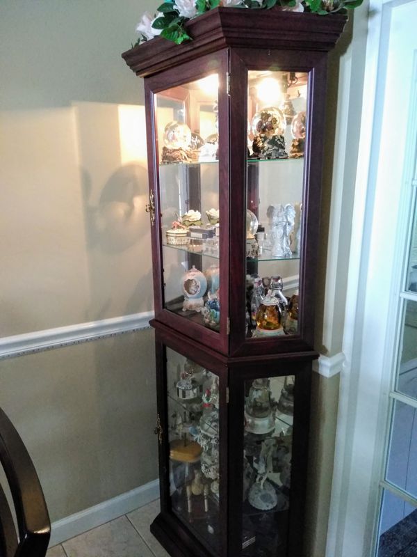 curio cabinets with glass doors