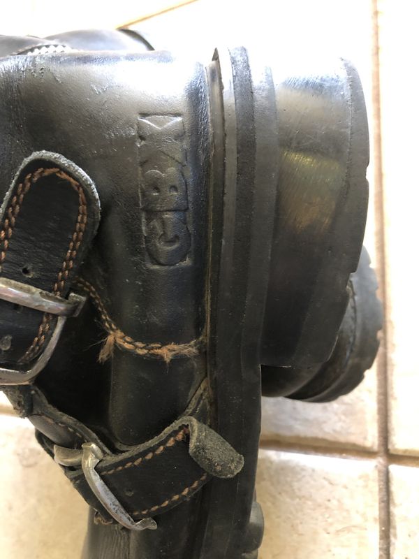 moto boots with buckles