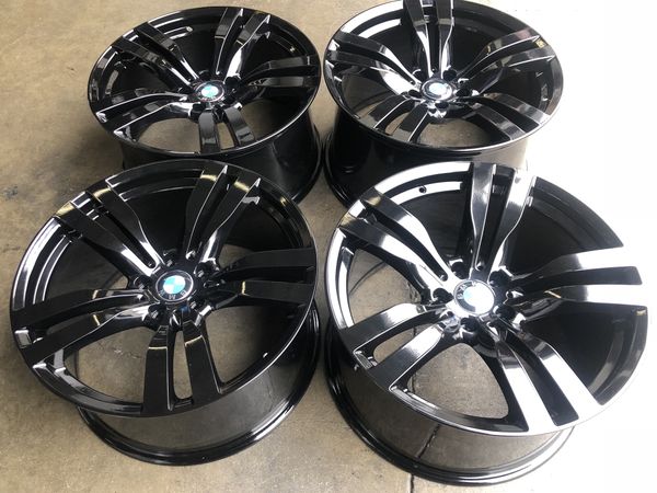 20" Staggered set of Wheels and Tires Gloss Black fit BMW X5 X6 for Sale in Orange, CA - OfferUp
