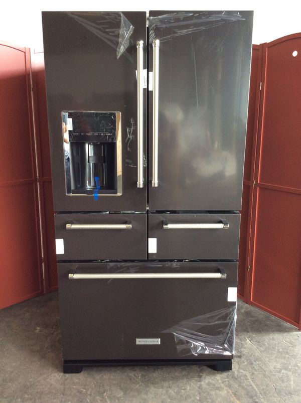 KitchenAid Black Stainless 5 Door Refrigerator for Sale in Tampa, FL