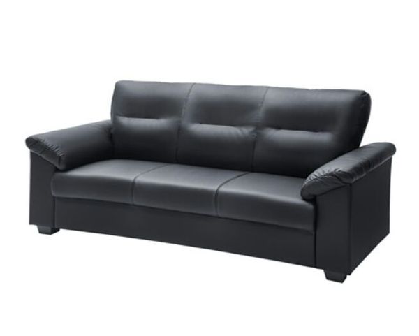 ikea grey faux leather sofa