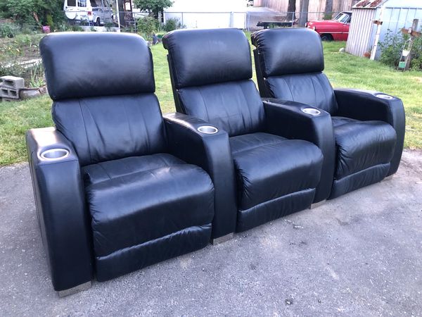 leather movie theater sofa
