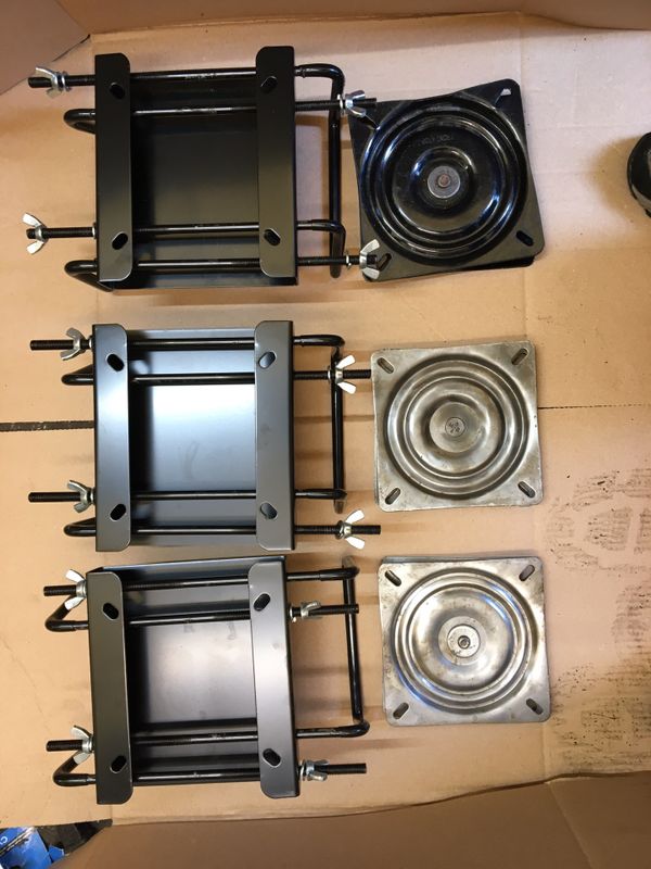 3 Boat seat brackets, clamps with swivels. pending for Sale in Olympia, WA OfferUp