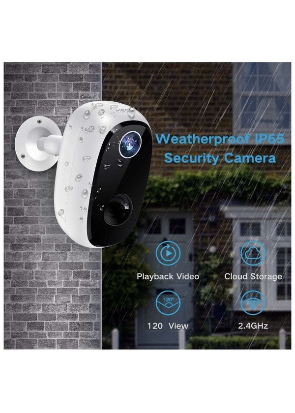 Wireless Outdoor Security Camera, 1080P Rechargeable