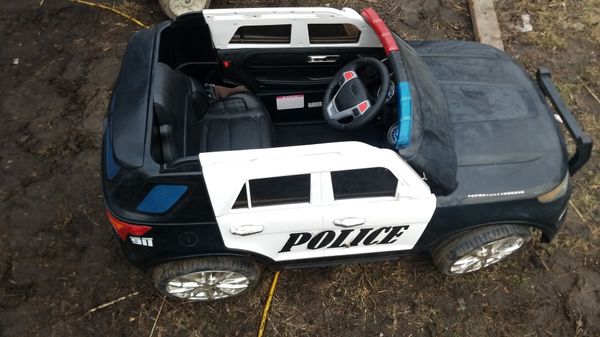 police ride car