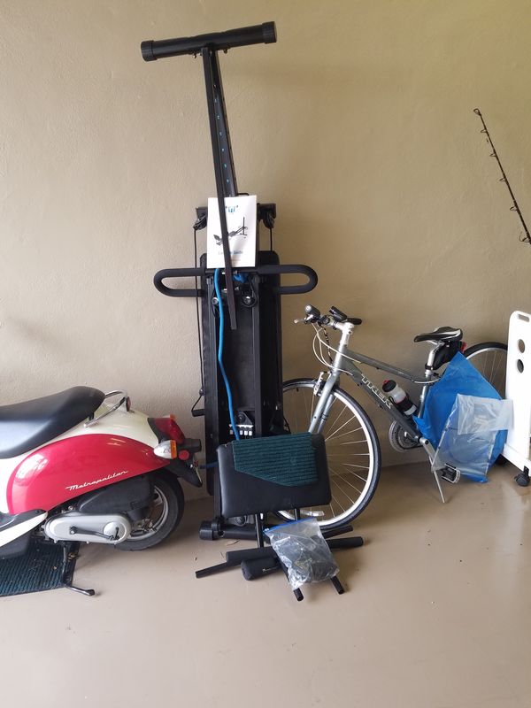 gravity fitness machine. very much like total gym but more exercises