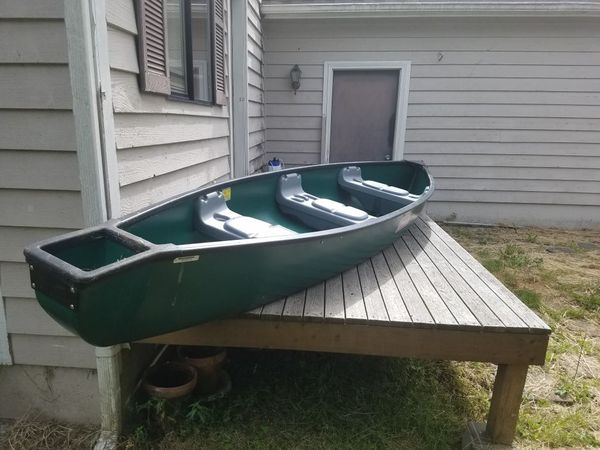 Coleman Scanoe Canoe Square back canoe with paddles and motor $550 obo ...