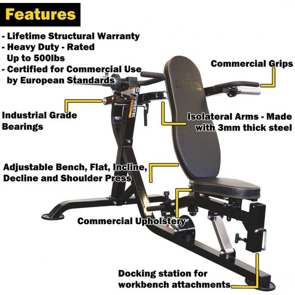 Powertec Multi Use Bench Press 250lbs Of Weights For Sale In San