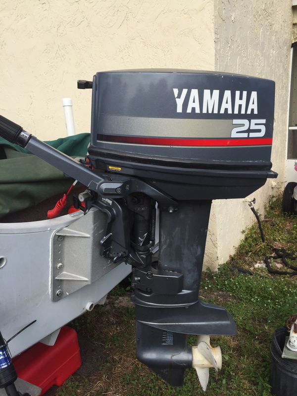 Yamaha 25hp 25 hp Short Shaft Tiller Outboard Motor Excellent Condition