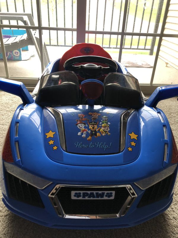 paw patrol ride car