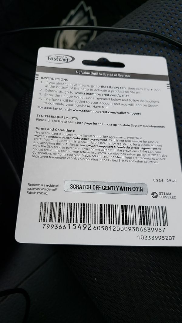 $50 steam card not redeemed for Sale in S HARRISN Township, NJ - OfferUp