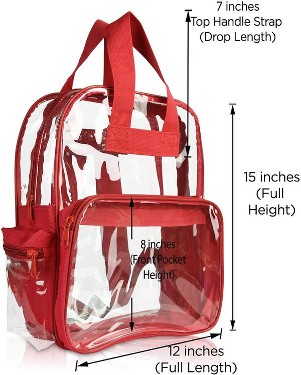 Kids or Small Adult, Clear Backpack Bag Smooth Plastic in Red for Sale in Los Angeles, CA - OfferUp