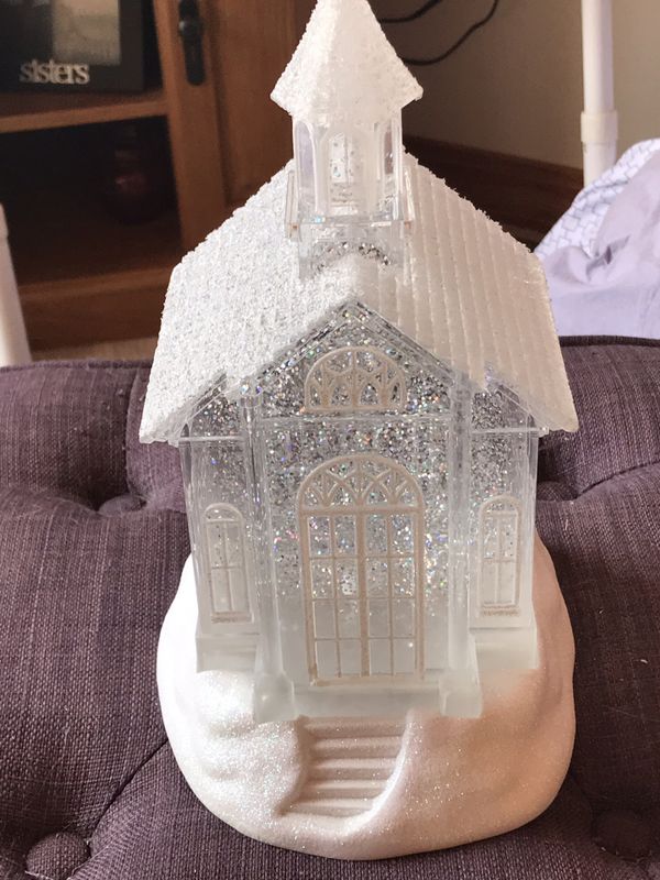 Brand New Cracker Barrel Acrylic Church Glitter Globe for Easter