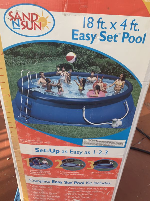 Above ground pool 18 feet all around 4 feet deep for Sale ...