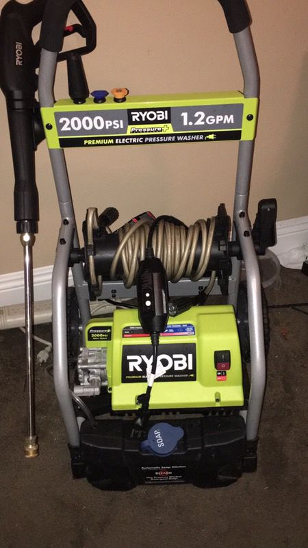 Ryobi 2000 PSI Water Pressure Washer Garden Cleaning Electric for Sale