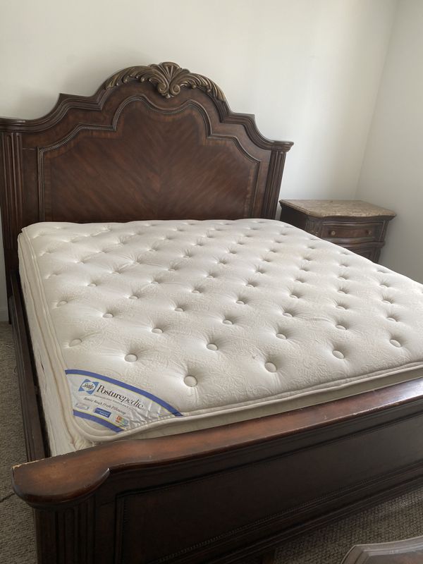 **Kevin Charles** 5 PIECE BEDROOM SET w marble top nightstands !! SOLID