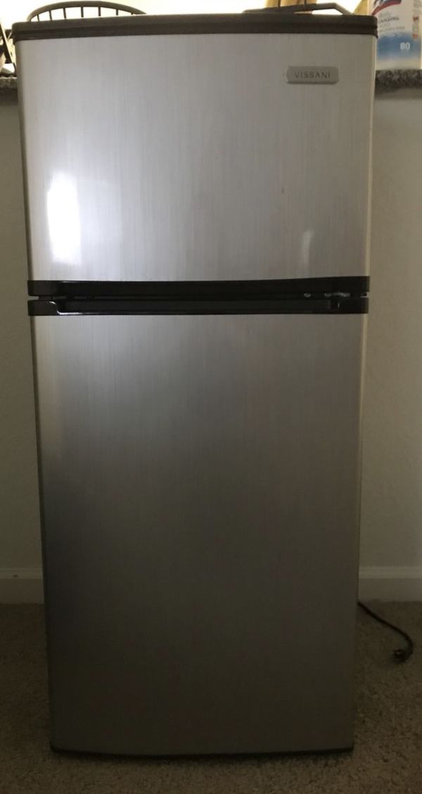 VISSANI Stainless Steel Mini Fridge and Freezer 4.3 cu. ft. for Sale in