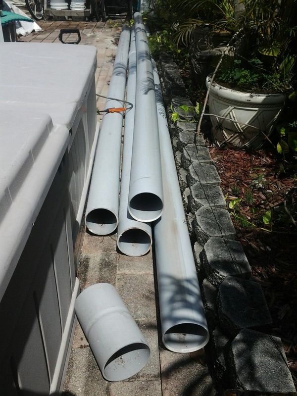 20ft long / 5 inch wide pvc conduit pipe type DB120 quantity of 4 left
