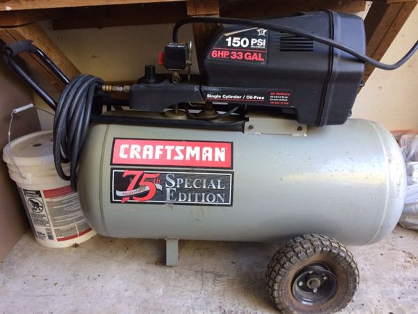 my first craftsman air compressor set