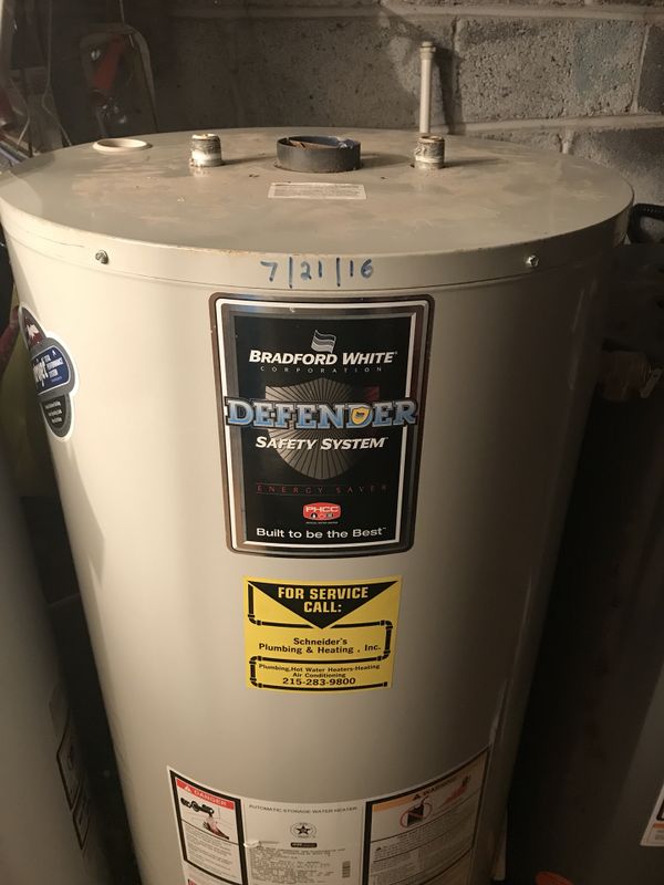 2016 Bradford white 50 gallon tall gas water heater. Still under