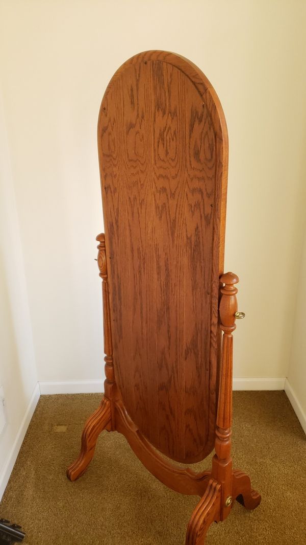 Solid Oak Free standing Full length Mirror for Sale in Phoenixville, PA