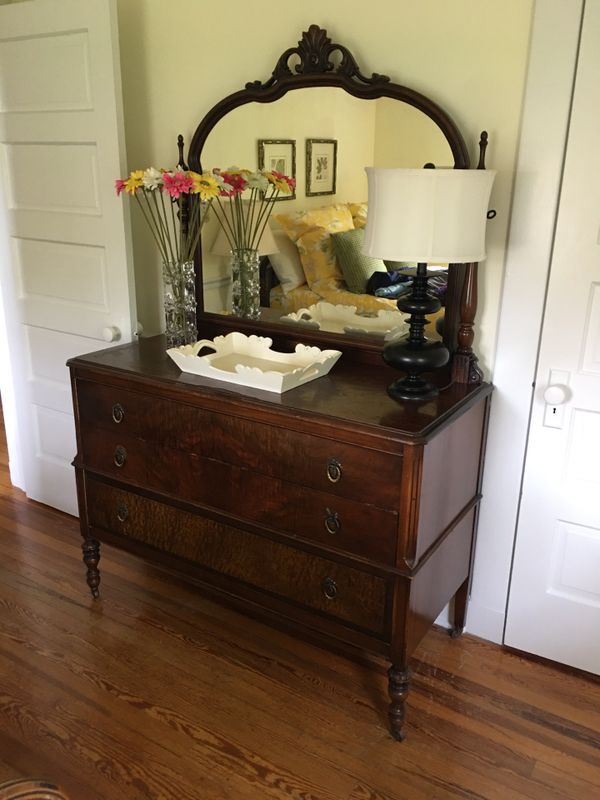 Mahogany Antique Dresser With Mirror Perfect For Painting For Sale In ...