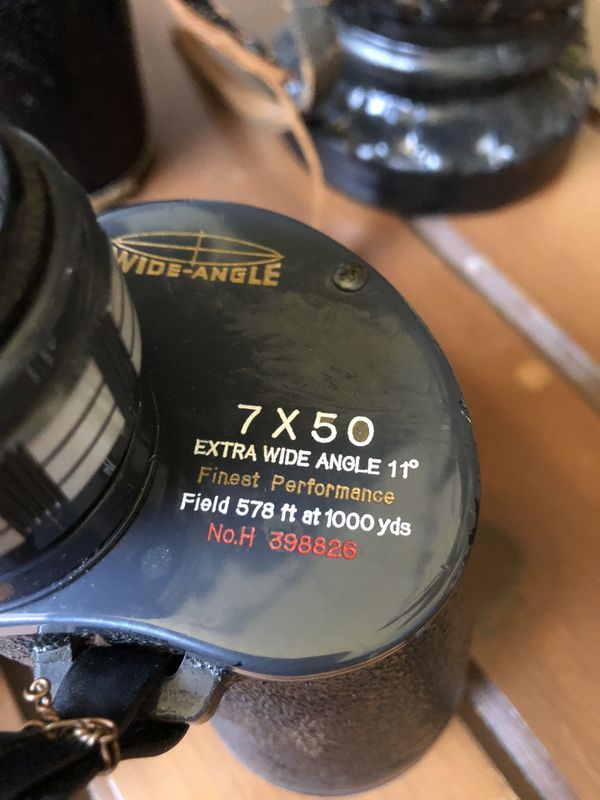 Vtg. Jason Statesman 7X50 Wide Field Binoculars Mo. 151 Magnesium Frame