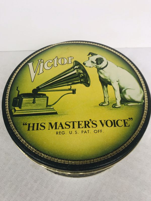 Vintage RCA Victor Collectible Tin "His Master's Voice" Nipper and