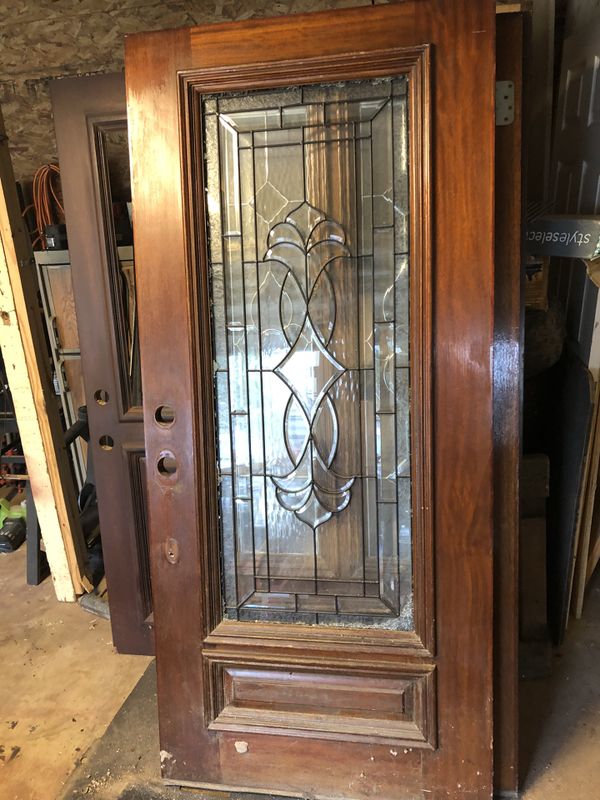 Mahogany Door 36x80 needs glass for Sale in Tomball, TX - OfferUp