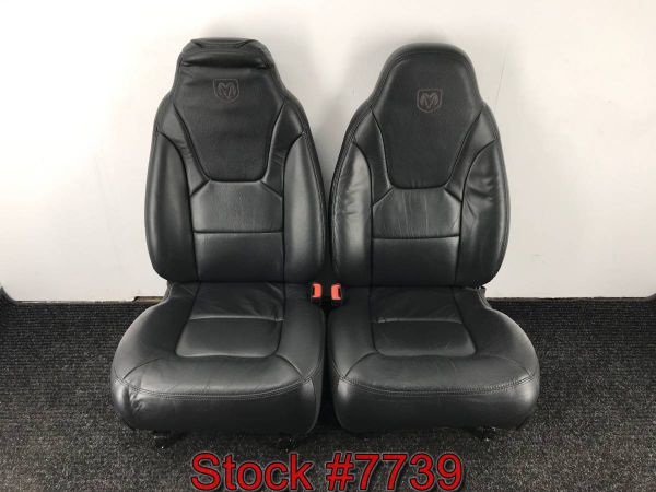1998 - 2003 Dodge Durango Black Leather Power Heated Bucket Front Seats