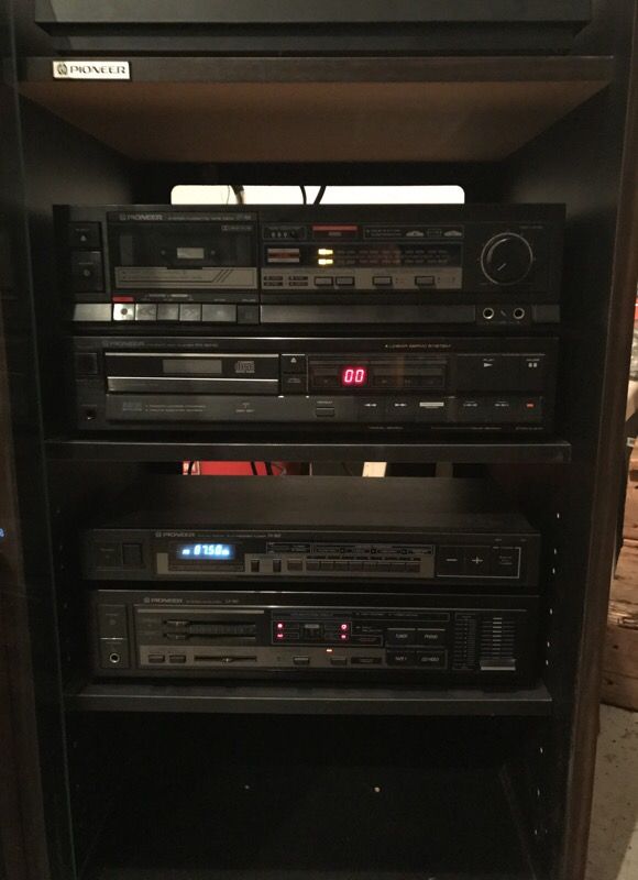 1989 Pioneer rack stereo system ALL ORIGINAL with Marantz speakers for