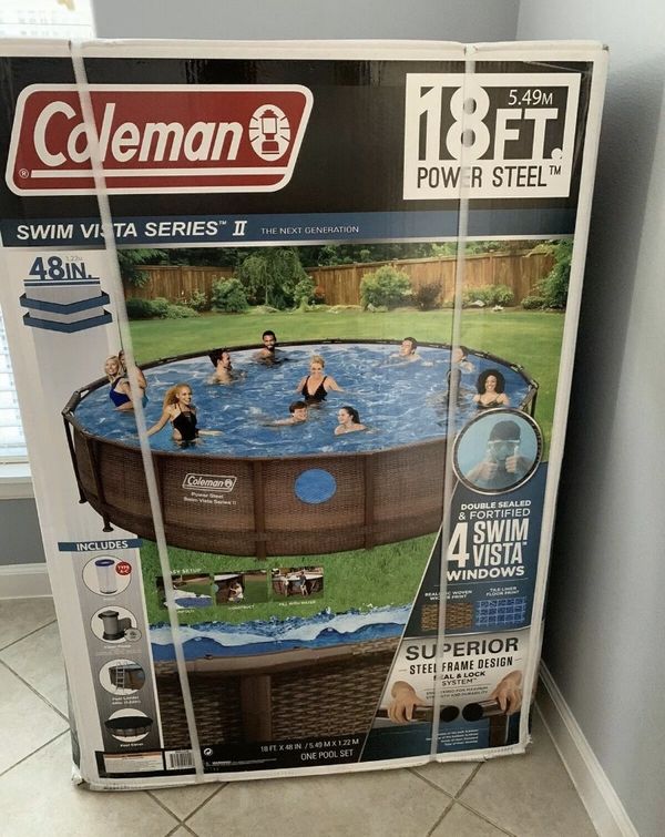 coleman 18 ft round pool