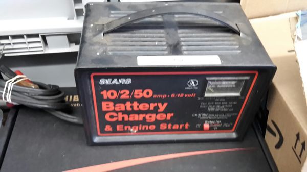 Sears 10/2/50 Amp. 6/12 Volt Battery Charger & Engine Starter for Sale