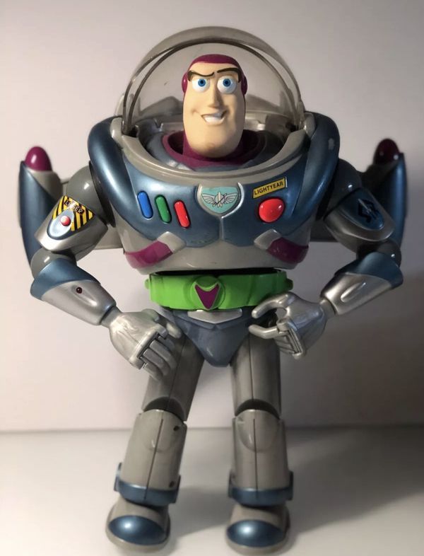 Vintage Toy Story Purple & Grey Buzz Lightyear Action Figure for Sale
