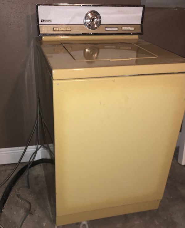 Vintage 1960s Maytag Washing Machine in Harvest Gold for Sale in