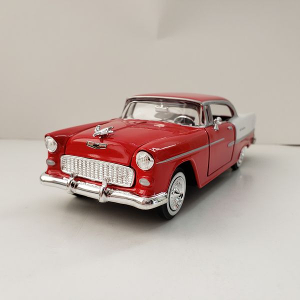 NEW Large 1955 Chevy Belair Sedan Car Toy Diecast Metal Model Scale 1/ ...