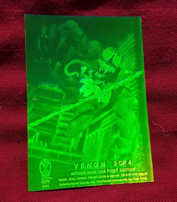 1994 fleer marvel cards the amazing spider man 1st edition hologram 3