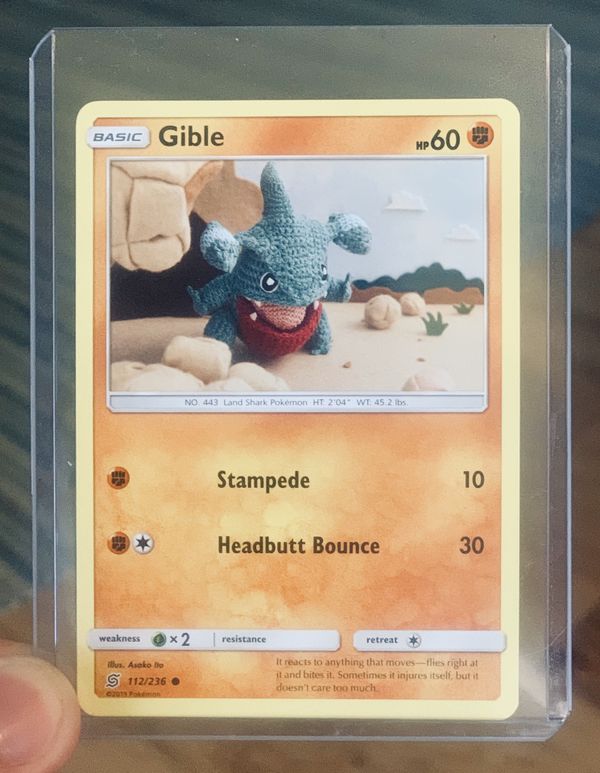 KNITTED GIBLE POKÉMON CARD for Sale in Mesa, AZ OfferUp