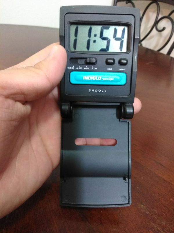 RARE Vintage Classic Retro Timex Travel Portable INDIGLO Alarm Clock