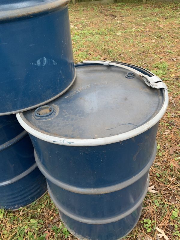 55 Gallon Steel Barrel with Locking Lid Burn Barrel for Sale in